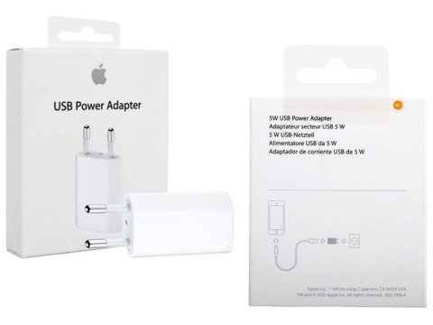 Apple Oryginalna ładowarka sieciowa Apple 5W iPhone MD813ZM/A BOX Apple Oryginalna ładowarka sieciowa Apple 5W iPhone MD813ZM/A BOX