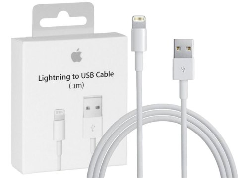 Apple Oryginalny kabel Apple Lightning 1m MD818ZM/A iPhone biały BOX Apple Oryginalny kabel Apple Lightning 1m MD818ZM/A iPhone biały BOX