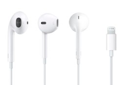 Apple Słuchawki Apple EarPods MMTN2ZM/A ze złączem Lightning białe