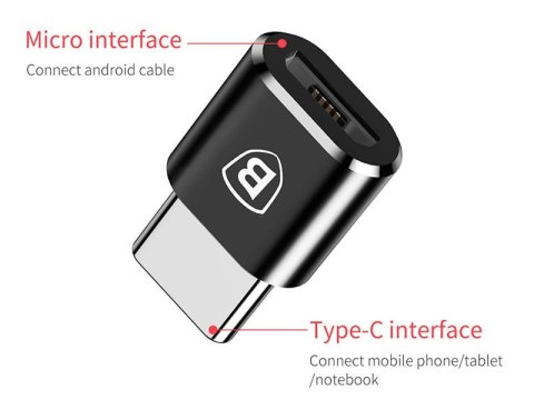 Baseus Adapter Baseus Micro USB do USB-C Typ C przejściówka Baseus Adapter Baseus Micro USB do USB-C Typ C przejściówka