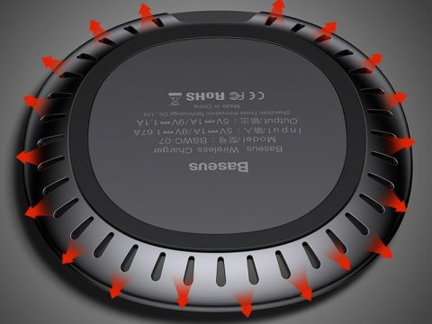 Baseus Baseus UFO ładowarka indukcyjna qi bezprzewodowa czarna Baseus Baseus UFO ładowarka indukcyjna qi bezprzewodowa czarna