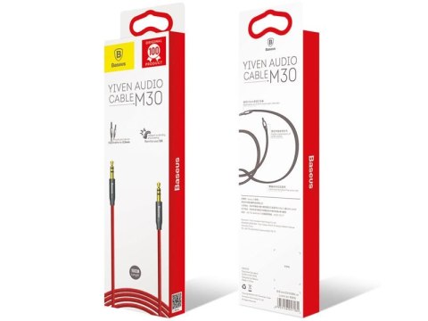 Baseus Baseus Yiven M30 kabel audio mini Jack 3.5mm 1m czerwony Baseus Baseus Yiven M30 kabel audio mini Jack 3.5mm 1m czerwony