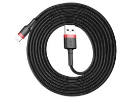 Baseus Kabel 2m Baseus Keviar USB Lightning do iPhone iPad iPod 1.5A Czarno-czerwony