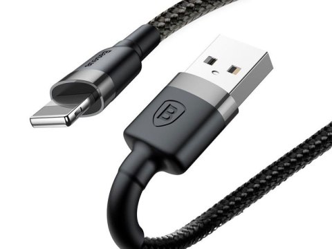 Baseus Kabel 2m Baseus Keviar USB Lightning do iPhone iPad iPod 1.5A Czarny Baseus Kabel 2m Baseus Keviar USB Lightning do iPhone iPad iPod 1.5A Czarny