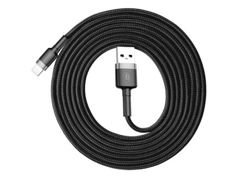 Baseus Kabel 2m Baseus Keviar USB Lightning do iPhone iPad iPod 1.5A Czarny Baseus Kabel 2m Baseus Keviar USB Lightning do iPhone iPad iPod 1.5A Czarny