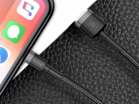 Baseus Kabel 2m Baseus Keviar USB Lightning do iPhone iPad iPod 1.5A Czarny Baseus Kabel 2m Baseus Keviar USB Lightning do iPhone iPad iPod 1.5A Czarny