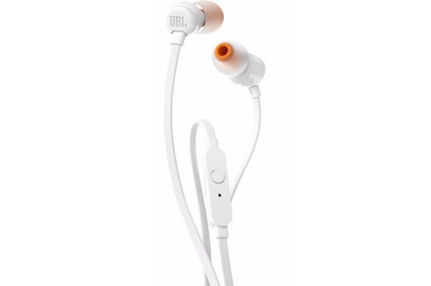 JBL Słuchawki JBL T110 przewodowe z mikrofonem białe JBL Słuchawki JBL T110 przewodowe z mikrofonem białe