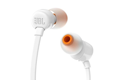 JBL Słuchawki JBL T110 przewodowe z mikrofonem białe JBL Słuchawki JBL T110 przewodowe z mikrofonem białe
