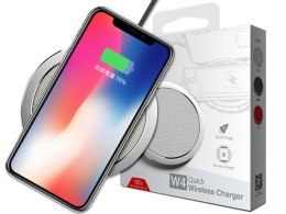 Rock Ładowarka indukcyjna Qi Rock w4 quick charger srebrna