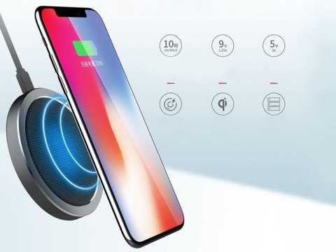 Rock Ładowarka indukcyjna Qi Rock w4 quick charger srebrna Rock Ładowarka indukcyjna Qi Rock w4 quick charger srebrna