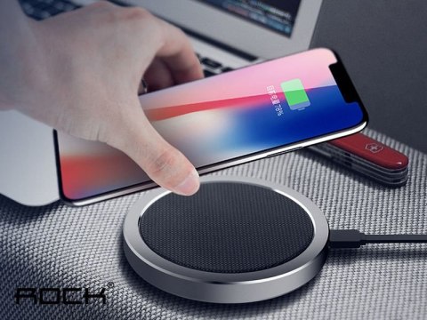 Rock Ładowarka indukcyjna Qi Rock w4 quick charger srebrna Rock Ładowarka indukcyjna Qi Rock w4 quick charger srebrna