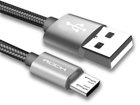 Rock Rock Kabel Micro USB 1m nylonowy Tarnish Rock Rock Kabel Micro USB 1m nylonowy Tarnish