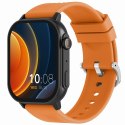 Gravity Smartwatch Gravity GT15-2 Pomarańczowy Pasek Silikonowy + Czarna Bransoleta