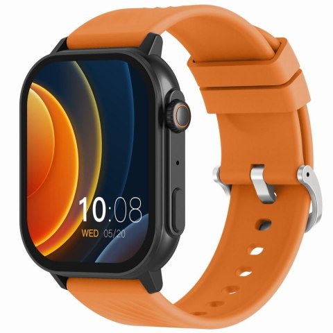Gravity Smartwatch Gravity GT15-2 Pomarańczowy Pasek Silikonowy + Czarna Bransoleta Gravity Smartwatch Gravity GT15-2 Pomarańczowy Pasek Silikonowy + Czarna Bransoleta