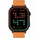 Gravity Smartwatch Gravity GT15-2 Pomarańczowy Pasek Silikonowy + Czarna Bransoleta