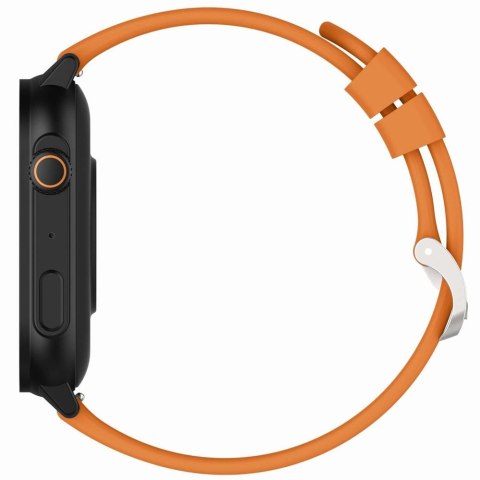 Gravity Smartwatch Gravity GT15-2 Pomarańczowy Pasek Silikonowy + Czarna Bransoleta Gravity Smartwatch Gravity GT15-2 Pomarańczowy Pasek Silikonowy + Czarna Bransoleta