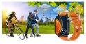 Gravity Smartwatch Gravity GT15-2 Pomarańczowy Pasek Silikonowy + Czarna Bransoleta