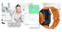 Gravity Smartwatch Gravity GT15-2 Pomarańczowy Pasek Silikonowy + Czarna Bransoleta