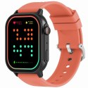 Gravity Smartwatch Gravity GT15-3 Czerwony Pasek Silikonowy + Czarna Bransoleta