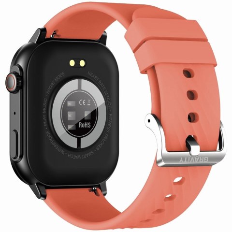 Gravity Smartwatch Gravity GT15-3 Czerwony Pasek Silikonowy + Czarna Bransoleta Gravity Smartwatch Gravity GT15-3 Czerwony Pasek Silikonowy + Czarna Bransoleta