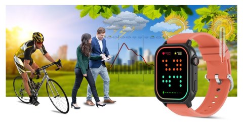 Gravity Smartwatch Gravity GT15-3 Czerwony Pasek Silikonowy + Czarna Bransoleta Gravity Smartwatch Gravity GT15-3 Czerwony Pasek Silikonowy + Czarna Bransoleta
