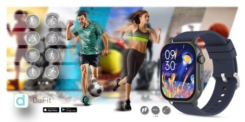 Gravity Smartwatch Gravity GT15-4 Niebieski Pasek Silikonowy + Tytanowa Bransoleta Gravity Smartwatch Gravity GT15-4 Niebieski Pasek Silikonowy + Tytanowa Bransoleta