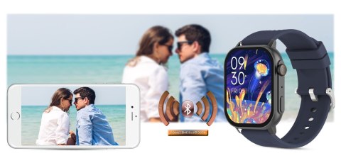 Gravity Smartwatch Gravity GT15-4 Niebieski Pasek Silikonowy + Tytanowa Bransoleta Gravity Smartwatch Gravity GT15-4 Niebieski Pasek Silikonowy + Tytanowa Bransoleta