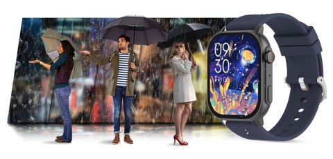 Gravity Smartwatch Gravity GT15-4 Niebieski Pasek Silikonowy + Tytanowa Bransoleta Gravity Smartwatch Gravity GT15-4 Niebieski Pasek Silikonowy + Tytanowa Bransoleta
