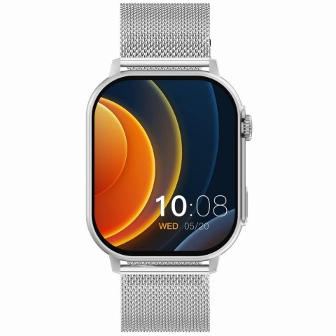 Gravity Smartwatch Gravity GT15-8 Szary Pasek Silikonowy + Srebrna Bransoleta Gravity Smartwatch Gravity GT15-8 Szary Pasek Silikonowy + Srebrna Bransoleta