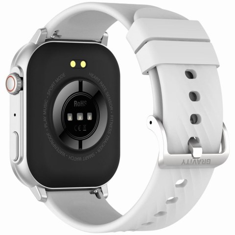 Gravity Smartwatch Gravity GT15-8 Szary Pasek Silikonowy + Srebrna Bransoleta Gravity Smartwatch Gravity GT15-8 Szary Pasek Silikonowy + Srebrna Bransoleta
