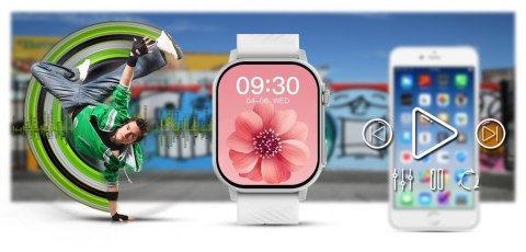Gravity Smartwatch Gravity GT15-8 Szary Pasek Silikonowy + Srebrna Bransoleta Gravity Smartwatch Gravity GT15-8 Szary Pasek Silikonowy + Srebrna Bransoleta
