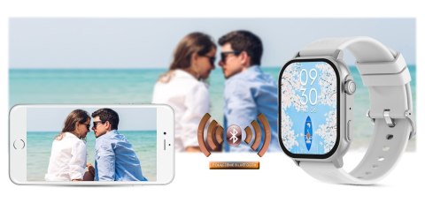 Gravity Smartwatch Gravity GT15-8 Szary Pasek Silikonowy + Srebrna Bransoleta Gravity Smartwatch Gravity GT15-8 Szary Pasek Silikonowy + Srebrna Bransoleta