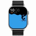 Gravity Smartwatch Gravity GT15-9 Czarny Pasek Silikonowy + Srebrna Bransoleta