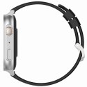 Gravity Smartwatch Gravity GT15-9 Czarny Pasek Silikonowy + Srebrna Bransoleta