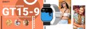 Gravity Smartwatch Gravity GT15-9 Czarny Pasek Silikonowy + Srebrna Bransoleta