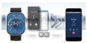 Gravity Smartwatch Gravity GT15-9 Czarny Pasek Silikonowy + Srebrna Bransoleta