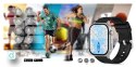 Gravity Smartwatch Gravity GT15-9 Czarny Pasek Silikonowy + Srebrna Bransoleta
