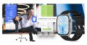 Gravity Smartwatch Gravity GT15-9 Czarny Pasek Silikonowy + Srebrna Bransoleta