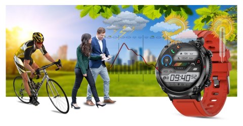 Gravity Smartwatch Gravity GT21-6 + Czerwony Pasek Silikonowy Gravity Smartwatch Gravity GT21-6 + Czerwony Pasek Silikonowy