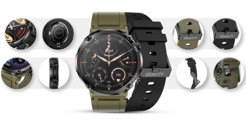 Gravity Smartwatch Gravity GT21-7 + Czarny Pasek Silikonowy Gravity Smartwatch Gravity GT21-7 + Czarny Pasek Silikonowy