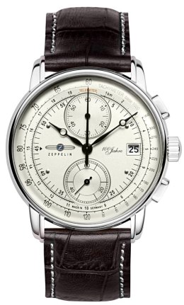 Zeppelin Zegarek Męski Zeppelin 100 Yahre Chronograph 8670-1 + BOX