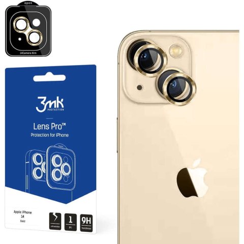 3mk Szkło ochronne na obiektyw telefonu 3mk Lens Protection Pro do Apple iPhone 14 Gold 3mk Szkło ochronne na obiektyw telefonu 3mk Lens Protection Pro do Apple iPhone 14 Gold