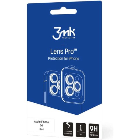 3mk Szkło ochronne na obiektyw telefonu 3mk Lens Protection Pro do Apple iPhone 14 Gold 3mk Szkło ochronne na obiektyw telefonu 3mk Lens Protection Pro do Apple iPhone 14 Gold