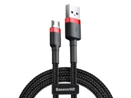 Baseus Kabel nylonowy Baseus Cafule Micro-USB 1.5A 200cm Czarny/czerwony
