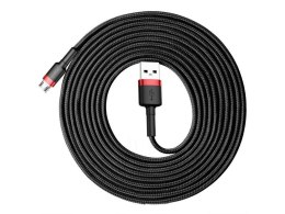 Baseus Kabel nylonowy Baseus Cafule Micro-USB 1.5A 200cm Czarny/czerwony