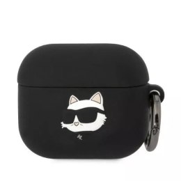 Karl Lagerfeld Etui ochronne na słuchawki Karl Lagerfeld KLA3RUNCHK do Apple AirPods 3 cover czarny/black Silicone Choupette Head 3D