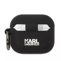 Karl Lagerfeld Etui ochronne na słuchawki Karl Lagerfeld KLA3RUNCHK do Apple AirPods 3 cover czarny/black Silicone Choupette Head 3D