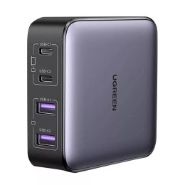 UGreen Ładowarka sieciowa UGREEN CD327 Nexode, 2x USB-C, 2x USB-A, GaN, 65W (szary)