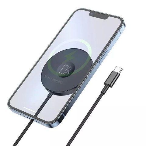 Apple HOCO Ładowarka Indukcyjna 3w1 Typ C Kompatybilna z MagSafe 15W CW41 Czarna Apple HOCO Ładowarka Indukcyjna 3w1 Typ C Kompatybilna z MagSafe 15W CW41 Czarna