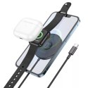 Apple HOCO Ładowarka Indukcyjna 3w1 Typ C Kompatybilna z MagSafe 15W CW41 Czarna